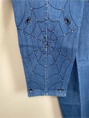Quacker Factory Jean 18W Spider Web Vintage Halloween Whimsigoth Teacher Festiva